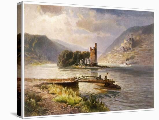 Der Mauseturm in the Rhein, The Subject of Legend-N. Astudin-Stretched Canvas