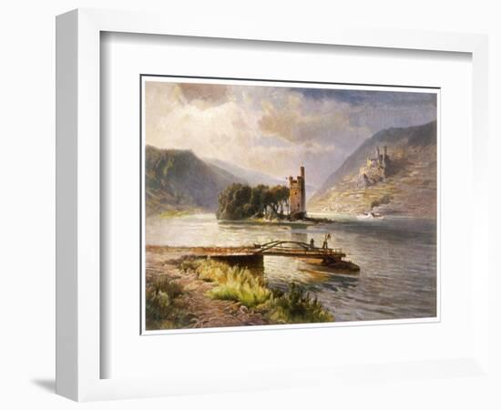 Der Mauseturm in the Rhein, The Subject of Legend-N. Astudin-Framed Art Print