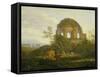 Der Minervatempel östlich von Rom. 1830-Ludwig Richter-Framed Stretched Canvas