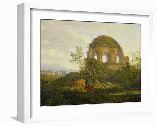 Der Minervatempel östlich von Rom. 1830-Ludwig Richter-Framed Giclee Print