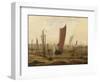 Der Morgen (Ausfahrende Boote). Nach 1815-Caspar David Friedrich-Framed Giclee Print