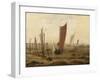 Der Morgen (Ausfahrende Boote). Nach 1815-Caspar David Friedrich-Framed Giclee Print