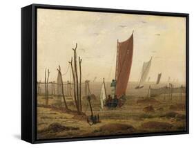 Der Morgen (Ausfahrende Boote). Nach 1815-Caspar David Friedrich-Framed Stretched Canvas