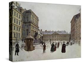 Der Neue Markt, the New Market, Vienna, Watercolour; 1832-Rudolph von Alt-Stretched Canvas