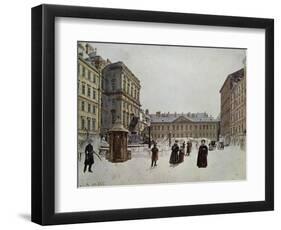 Der Neue Markt, the New Market, Vienna, Watercolour; 1832-Rudolph von Alt-Framed Giclee Print