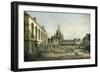 Der Neumarkt Zu Dresden, Vom Juedenhofe Gesehen, 1749-Bernardo Bellotto-Framed Giclee Print