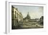 Der Neumarkt Zu Dresden, Vom Juedenhofe Gesehen, 1749-Bernardo Bellotto-Framed Giclee Print