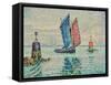 Der Sardinenfischer, Locmalo (Die Türmchen - Le Sardinier, Locmalo (Les Tourelles). 1922-Paul Signac-Framed Stretched Canvas