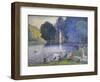 Der See im Bois de Bologne. Le Lac du Bois de Boulogne. 1899-Henri Edmond Cross-Framed Giclee Print