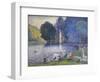 Der See im Bois de Bologne. Le Lac du Bois de Boulogne. 1899-Henri Edmond Cross-Framed Giclee Print