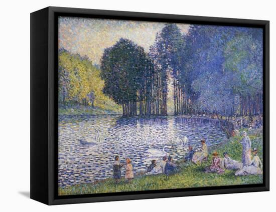 Der See im Bois de Bologne. Le Lac du Bois de Boulogne. 1899-Henri Edmond Cross-Framed Stretched Canvas