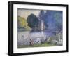 Der See im Bois de Bologne. Le Lac du Bois de Boulogne. 1899-Henri Edmond Cross-Framed Giclee Print