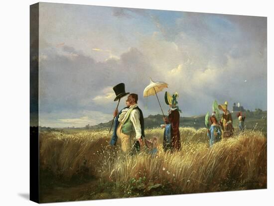 Der Sonntagsspaziergang (The Sunday Walk), 1841-Carl Spitzweg-Stretched Canvas