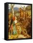 Der Sturz des Rostigen Ritters. The Overthrowing of the Rusty Knight-Arthur Hughes-Framed Stretched Canvas