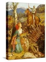 Der Sturz des Rostigen Ritters. The Overthrowing of the Rusty Knight-Arthur Hughes-Stretched Canvas