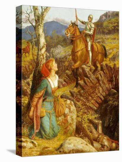 Der Sturz des Rostigen Ritters. The Overthrowing of the Rusty Knight-Arthur Hughes-Stretched Canvas