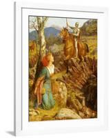 Der Sturz des Rostigen Ritters. The Overthrowing of the Rusty Knight-Arthur Hughes-Framed Giclee Print
