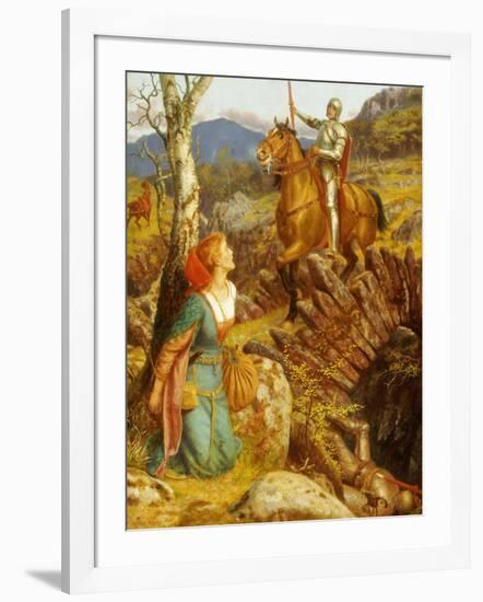 Der Sturz des Rostigen Ritters. The Overthrowing of the Rusty Knight-Arthur Hughes-Framed Giclee Print