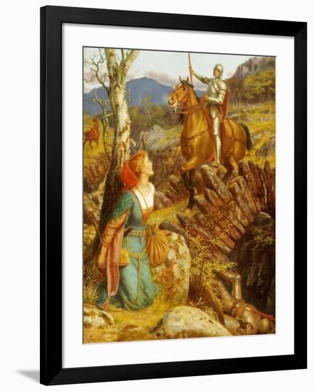 Der Sturz des Rostigen Ritters. The Overthrowing of the Rusty Knight-Arthur Hughes-Framed Giclee Print