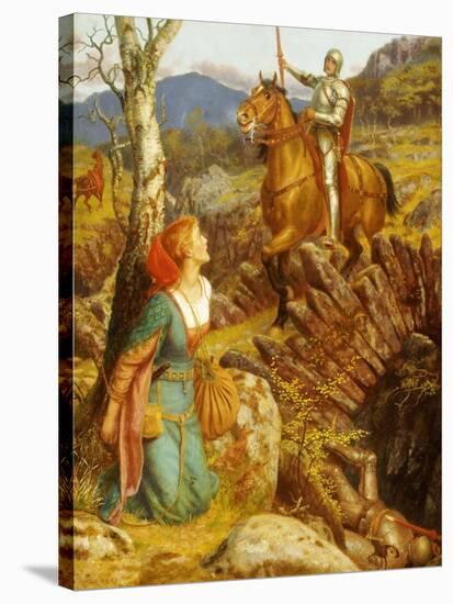 Der Sturz des Rostigen Ritters. The Overthrowing of the Rusty Knight-Arthur Hughes-Stretched Canvas