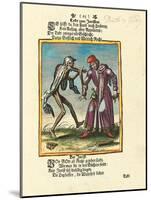 Der Tod und der Jurist. Aus einem Totentanz. Erschienen um 1700-25-Matthäus Merian the Elder-Mounted Giclee Print