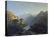 Der Urnersee, 1849-Alexandre Calame-Stretched Canvas