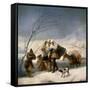 Der Winter (oder: Schneefall). 1786 - 87-Francisco de Goya-Framed Stretched Canvas