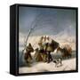 Der Winter (oder: Schneefall). 1786 - 87-Francisco de Goya-Framed Stretched Canvas