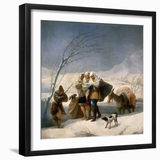 Der Winter (oder: Schneefall). 1786 - 87-Francisco de Goya-Framed Giclee Print