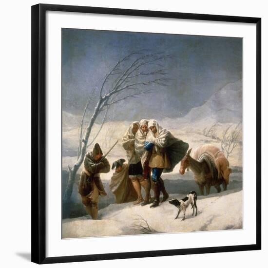 Der Winter (oder: Schneefall). 1786 - 87-Francisco de Goya-Framed Giclee Print