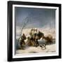 Der Winter (oder: Schneefall). 1786 - 87-Francisco de Goya-Framed Giclee Print