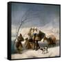 Der Winter (oder: Schneefall). 1786 - 87-Francisco de Goya-Framed Stretched Canvas