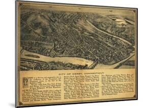 Derby, Connecticut - Panoramic Map-Lantern Press-Mounted Art Print