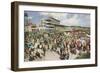 Derby Day, 1979 (Colour Litho)-Terence Cuneo-Framed Giclee Print