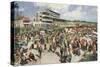 Derby Day, 1979 (Colour Litho)-Terence Cuneo-Stretched Canvas