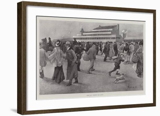 Derby Day, Clearing the Course-Lance Thackeray-Framed Giclee Print