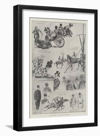 Derby Day Sketches, on the Road and on the Course-Ralph Cleaver-Framed Giclee Print