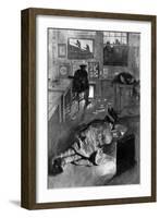 Derby Recruiters Sleeping at a Recruiting Office, WW1-W. Hatherell-Framed Art Print