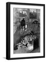 Derby Recruiters Sleeping at a Recruiting Office, WW1-W. Hatherell-Framed Art Print