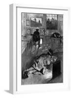 Derby Recruiters Sleeping at a Recruiting Office, WW1-W. Hatherell-Framed Art Print