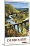 Derbyshire, England - Monsal Dale, Train and Viaduct British Rail Poster-Lantern Press-Mounted Art Print