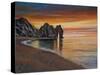 Derdal Door Dorset,  pastel-Margo Starkey-Stretched Canvas