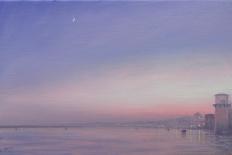 Moon over Varanasi-Derek Hare-Framed Giclee Print