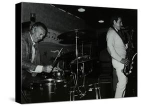 Derek Hogg (Drums) and Bobby Wellins (Saxophone) Playing at the Bell, Codicote, Hertfordshire, 1985-Denis Williams-Stretched Canvas