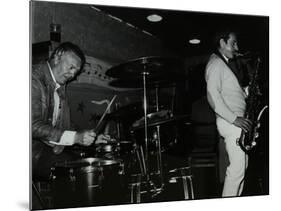 Derek Hogg (Drums) and Bobby Wellins (Saxophone) Playing at the Bell, Codicote, Hertfordshire, 1985-Denis Williams-Mounted Photographic Print