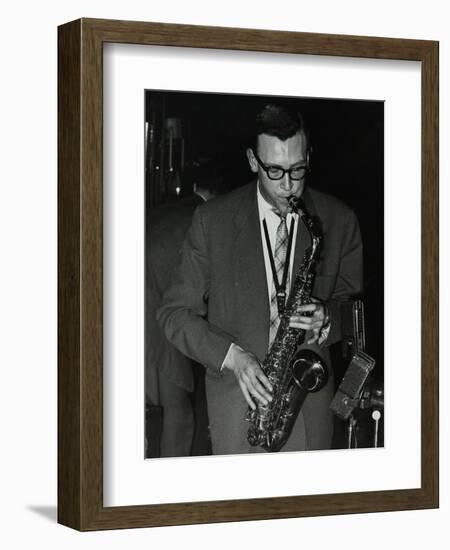 Derek Humble Playing Alto Saxophone at the Civic Restaurant, College Green, Bristol, 1955-Denis Williams-Framed Photographic Print