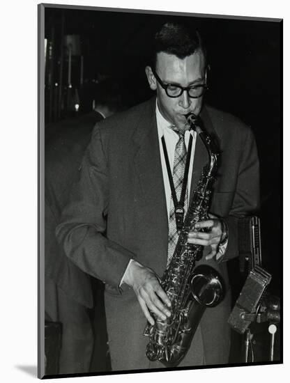 Derek Humble Playing Alto Saxophone at the Civic Restaurant, College Green, Bristol, 1955-Denis Williams-Mounted Photographic Print