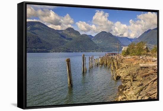 Derelict buildings off The Sea to Sky Highway near Squamish, British Columbia, Canada, North Americ-Frank Fell-Framed Stretched Canvas
