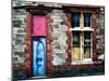 Derelict Door and Window with Graffiti-Clive Nolan-Mounted Photographic Print