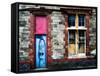 Derelict Door and Window with Graffiti-Clive Nolan-Framed Stretched Canvas